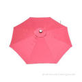 9ft Aluminium Pink Outdoor Patio Umbrella Parasol With Cran